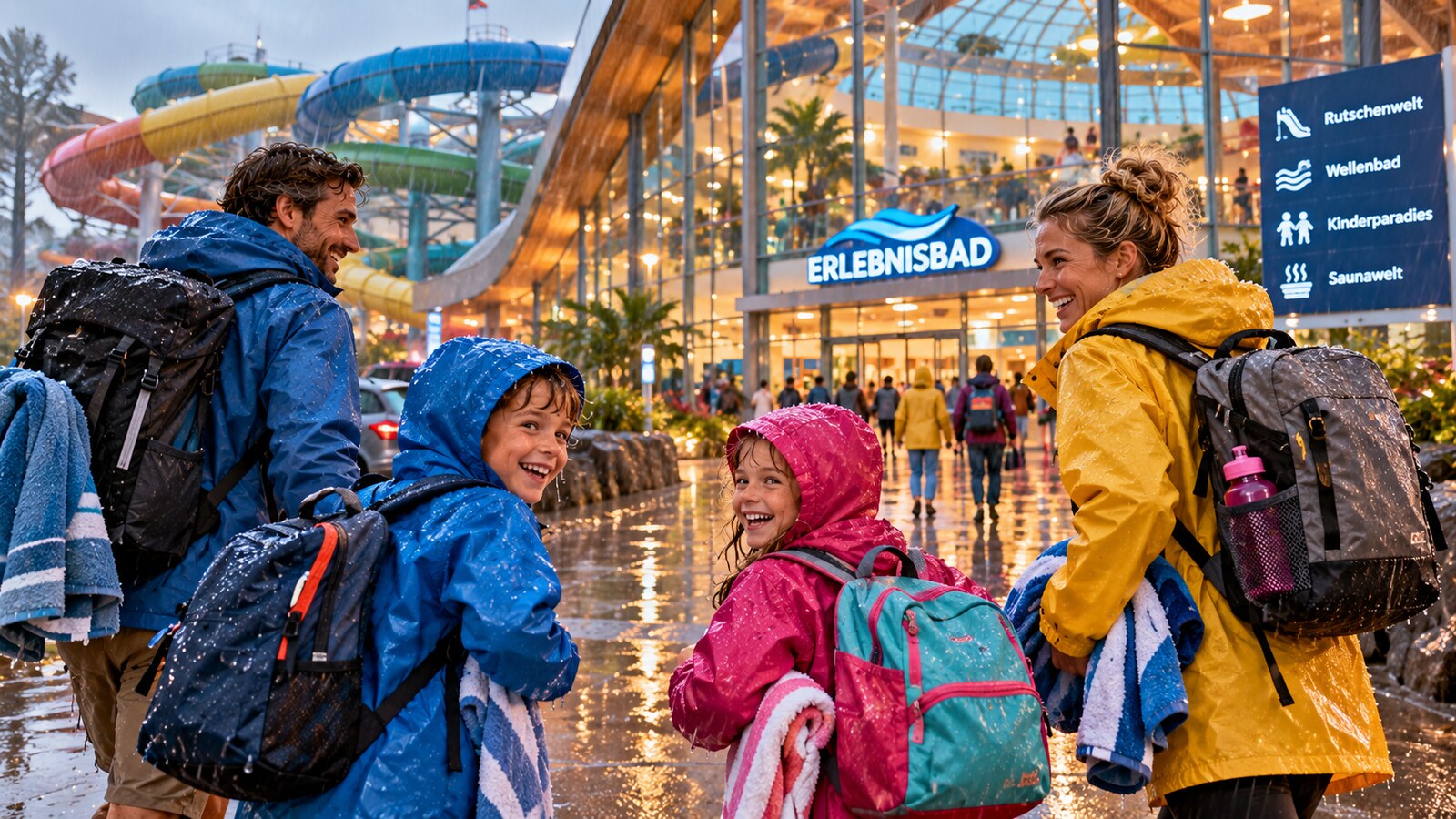 Familie bei einer Indoor-Aktivität im Urlaub